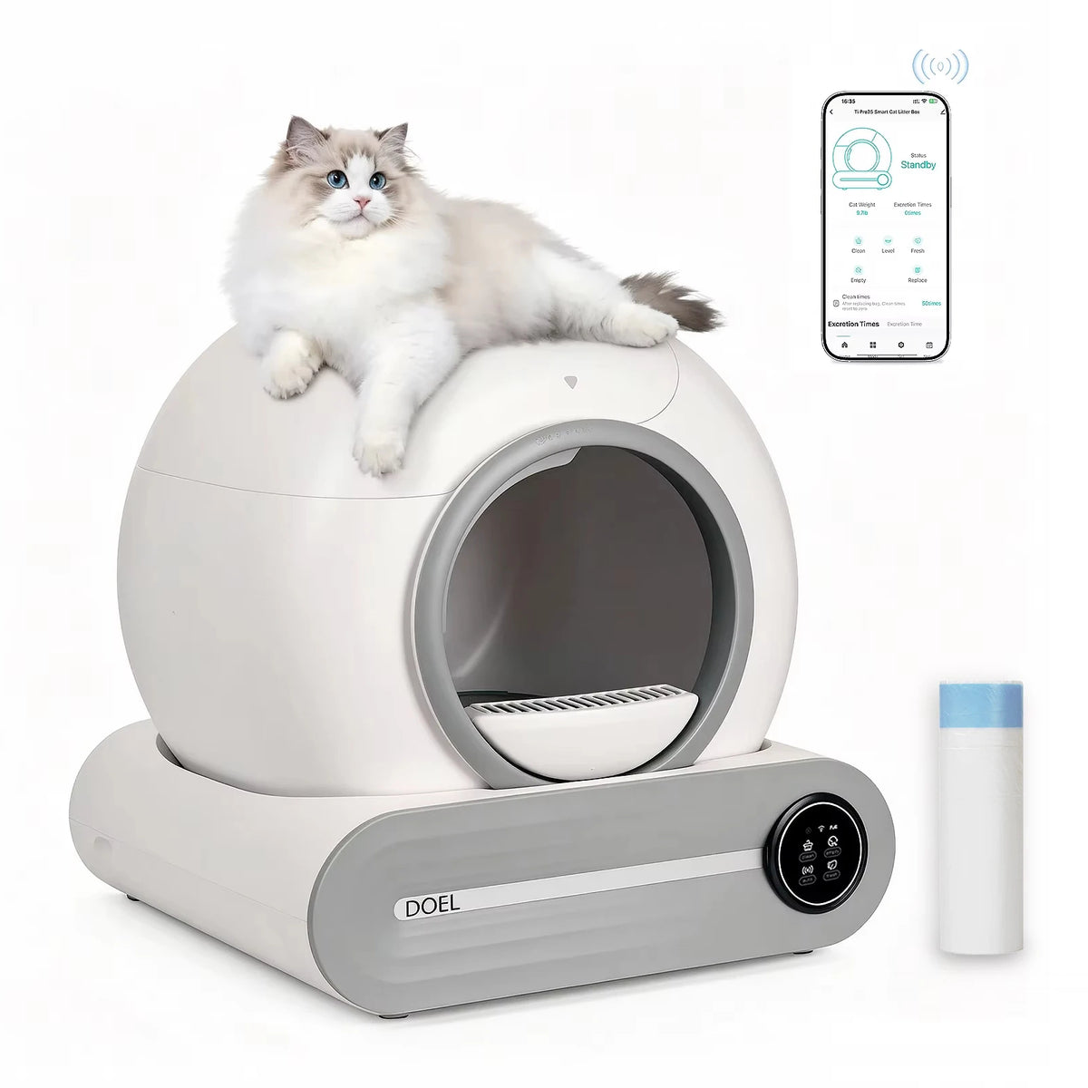NextGen Smart Self-Cleaning Cat Litter Box Pro | Automatic Odor Control & App Connected