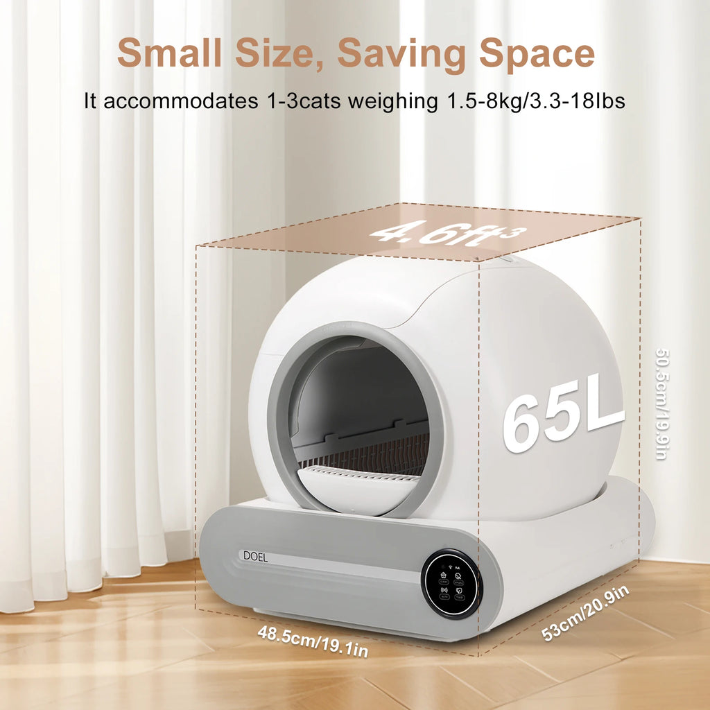 NextGen Smart Self-Cleaning Cat Litter Box Pro | Automatic Odor Control & App Connected